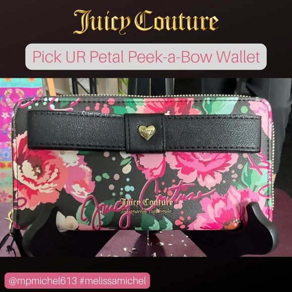 NWT Juicy Couture Pick UR Petal Peek-a-Bow Wallet - Picture 1 of 3